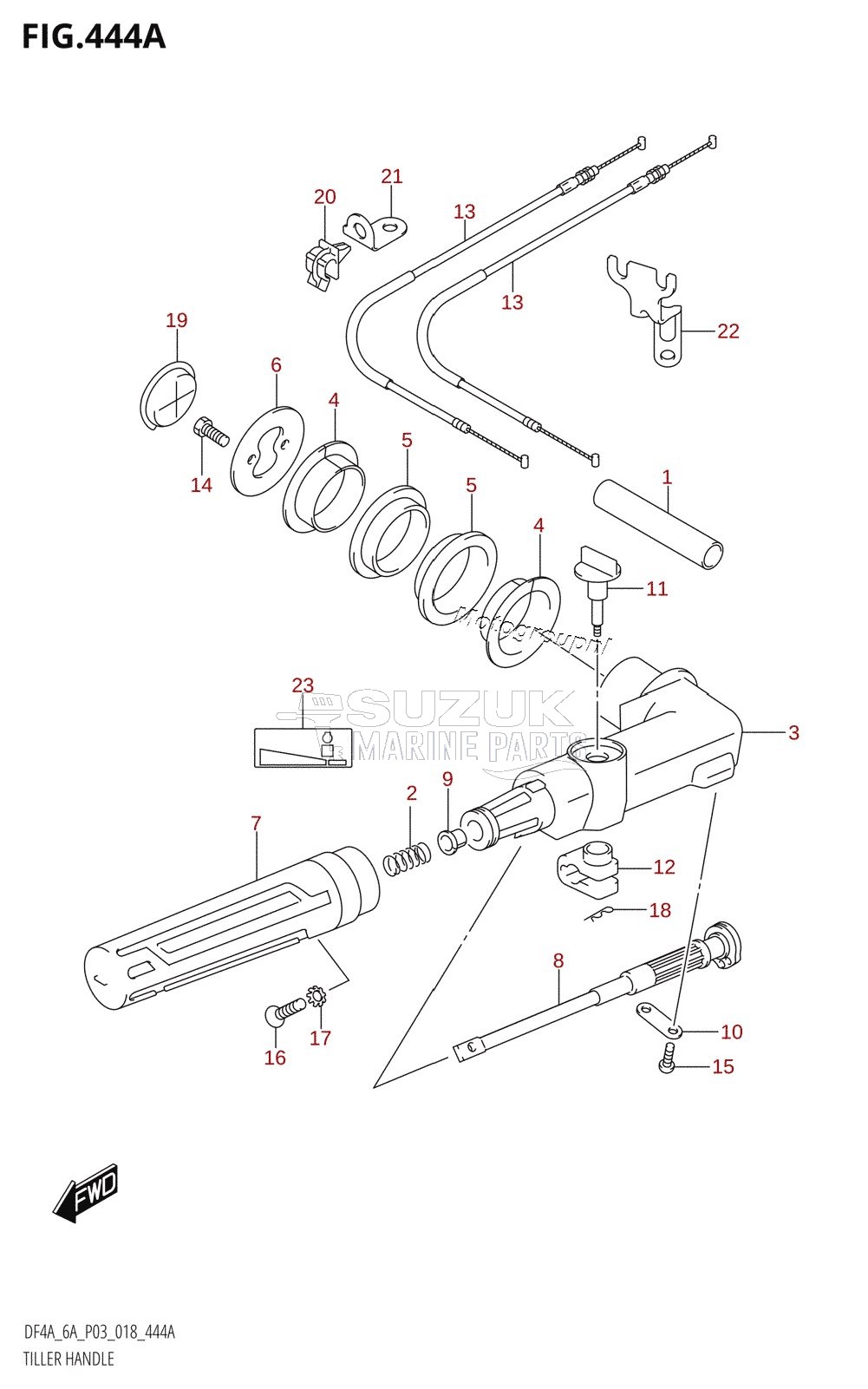 TILLER HANDLE