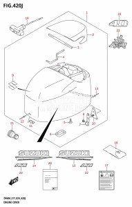 DF50AT From 05003F-440001 (E01 - E11)  2024 drawing ENGINE COVER (DF40ASVT)