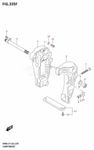 DF40A From 04003F-040001 (E01 E11)  2020 drawing CLAMP BRACKET (DF60ATH)