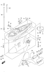 Outboard DF 225 drawing Gear Case (C/R)