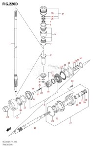 DF225Z From 22503Z-410001 (E01 E40)  2014 drawing TRANSMISSION (DF200Z:E40)