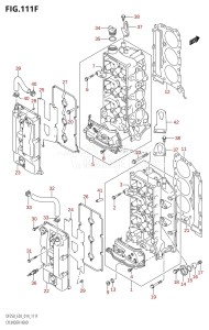 DF225Z From 22503Z-410001 (E03)  2014 drawing CYLINDER HEAD (DF250Z:E03)