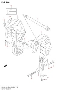 DF40A From 04004F-210001 (E34-Italy)  2012 drawing CLAMP BRACKET (DF40AQH E01)