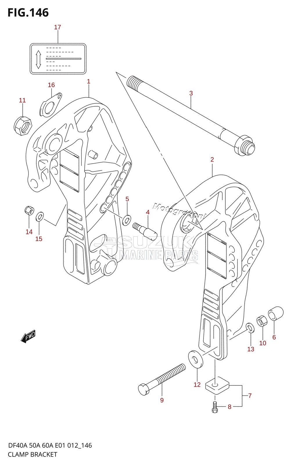 CLAMP BRACKET (DF40AQH E01)