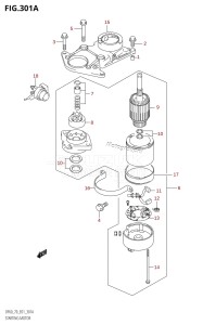 DF70 From 07001F-031001 (E11)  2013 drawing STARTING MOTOR (W,X,Y)