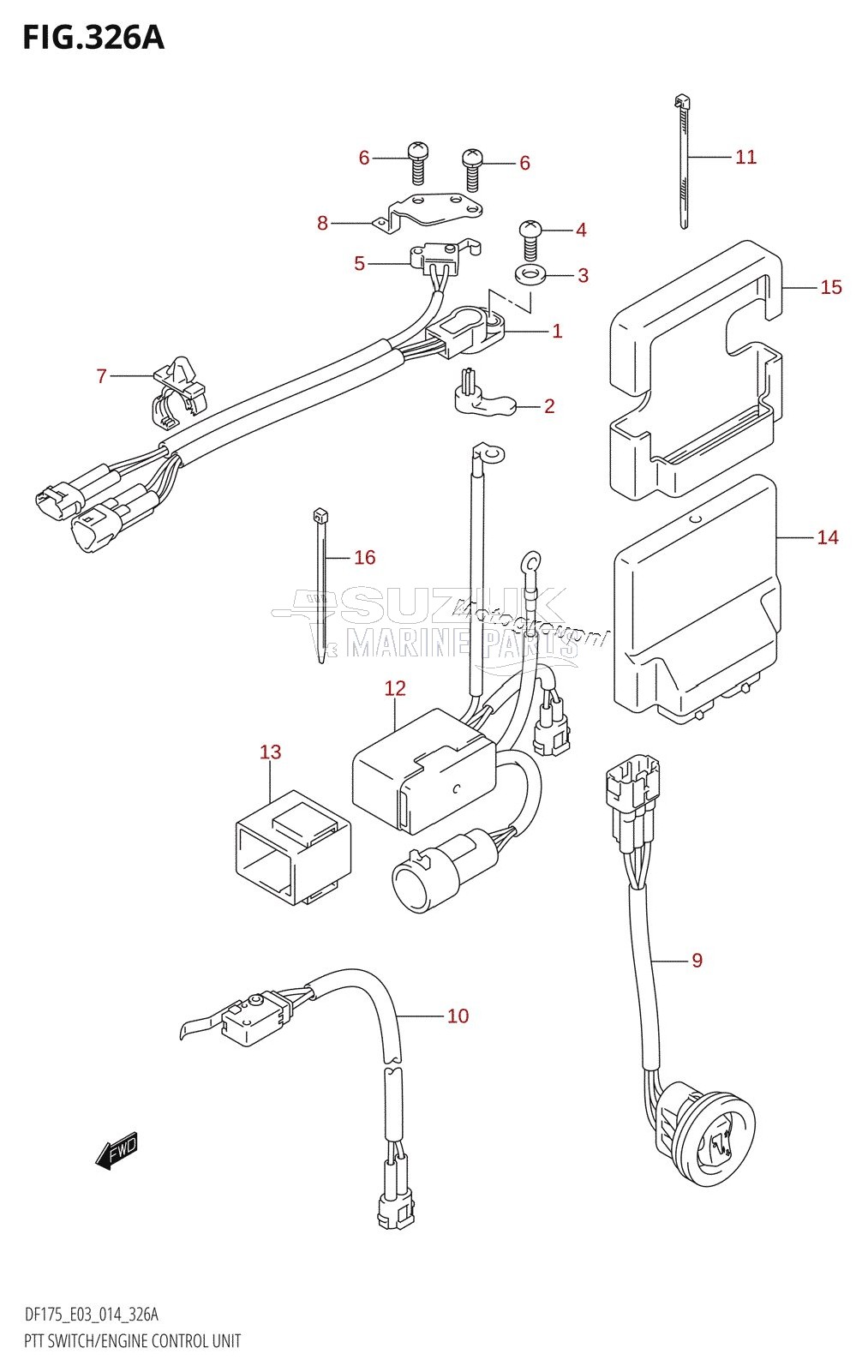 PTT SWITCH /​ ENGINE CONTROL UNIT (DF150T:E03)