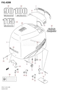 DF90 From 09001F-421001 (E03)  2004 drawing ENGINE COVER (K3,K4,K5,K6,K7,K8,K9)