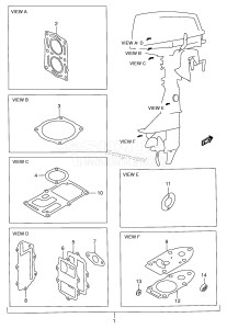 DT5S From 0501-461001 ()  1994 drawing OPTIONA : GASKET SET (DT5 ~MODEL:94)