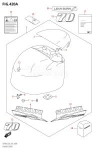 08002F-610001 (2016) 80hp E03-USA (DF80A) DF80A drawing ENGINE COVER (DF70A:E03)