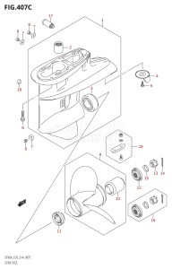 06002F-410001 (2014) 60hp E03-USA (DF60A) DF60A drawing GEAR CASE (DF60A)