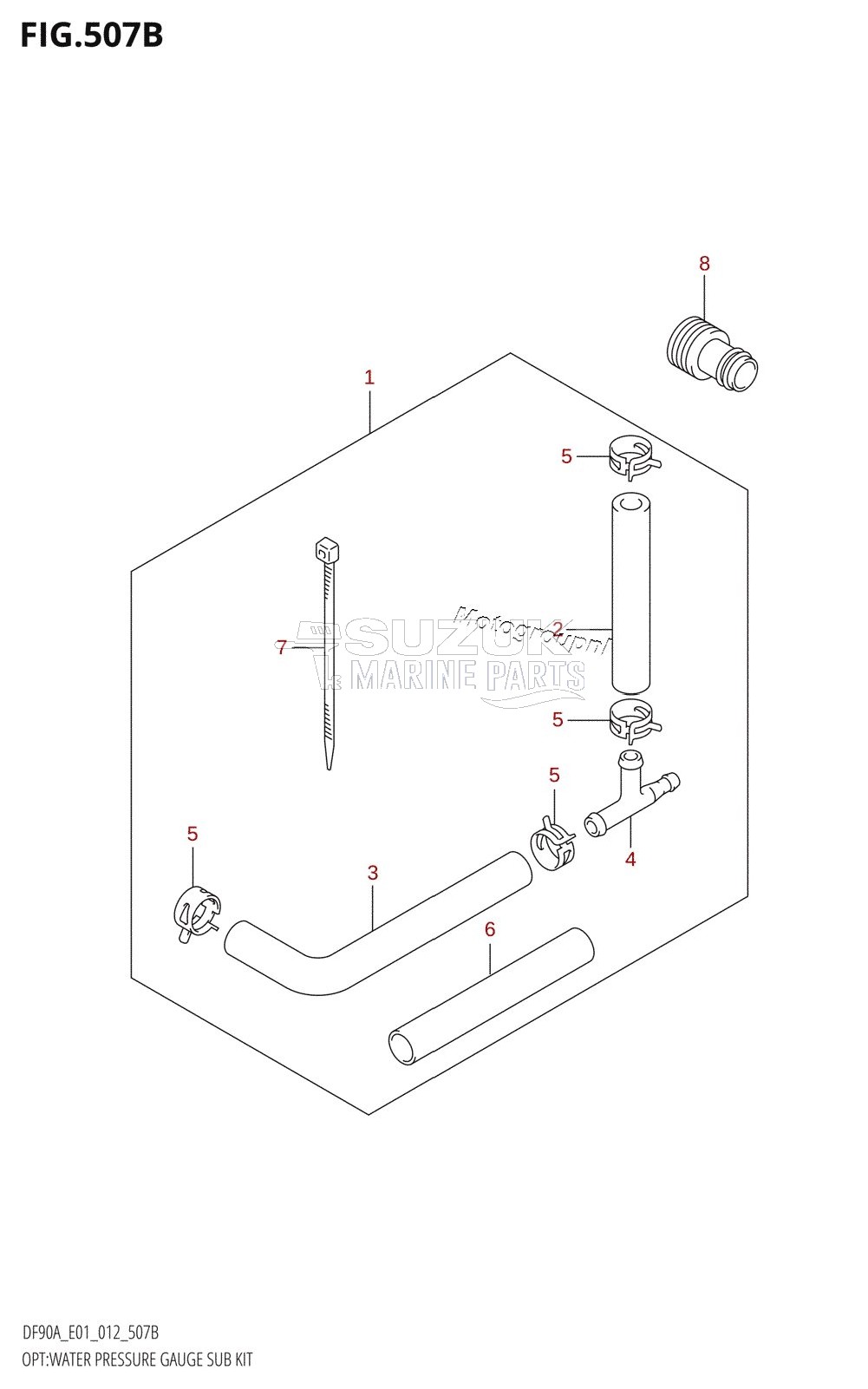 OPT:WATER PRESSURE GAUGE SUB KIT (DF70A:E40)