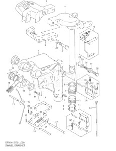 DF15 From 01501F-971001 ()  1999 drawing SWIVEL BRACKET (DF9.9 652501~ /​ DF15 652501~)