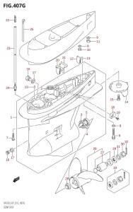 DF225T From 22503F-210001 (E01)  2012 drawing GEAR CASE (DF225Z:E01)