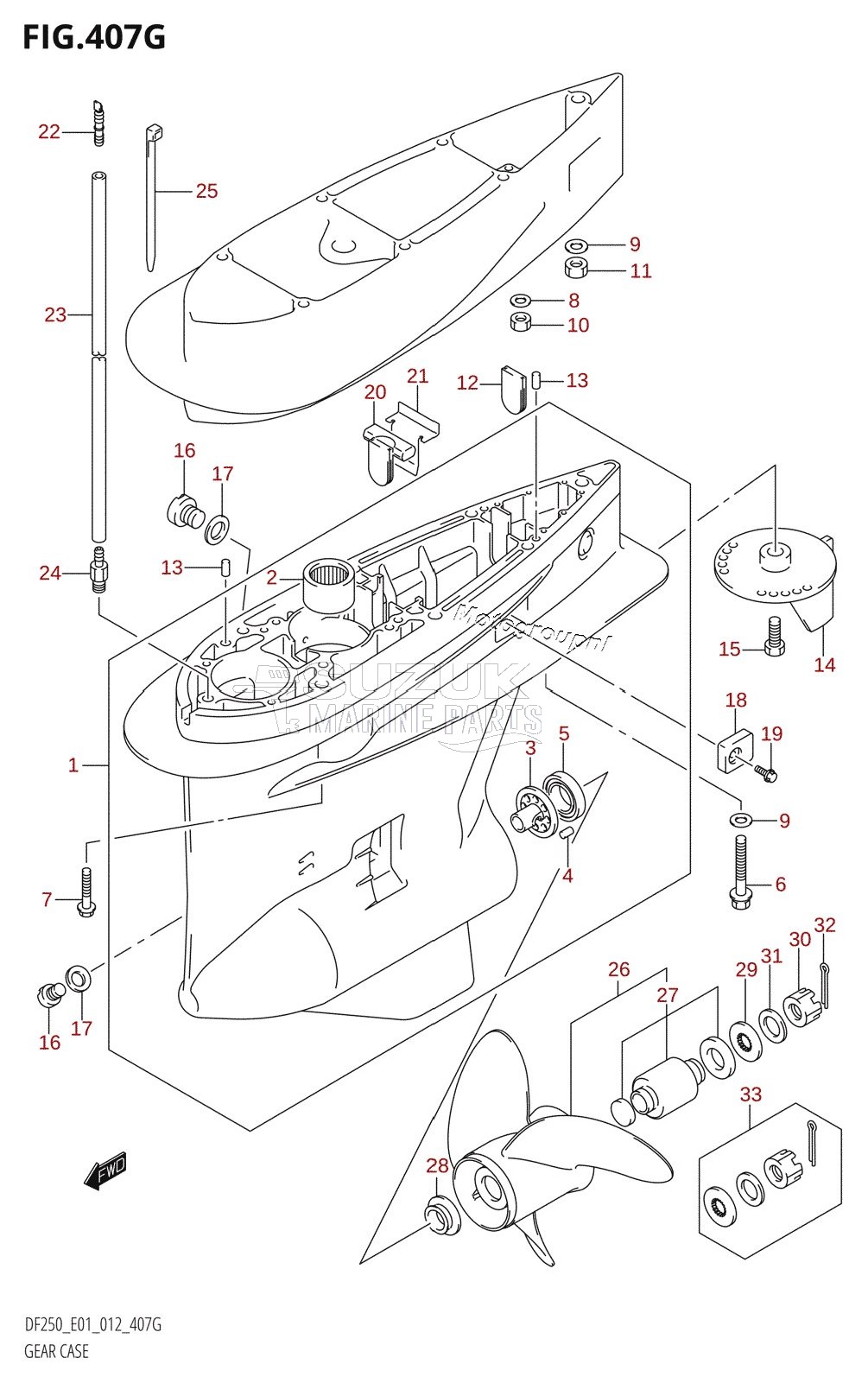 GEAR CASE (DF225Z:E01)