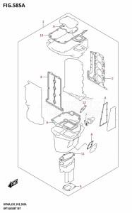 DF80A From 08002F-810001 (E01 E40)  2018 drawing OPT:GASKET SET