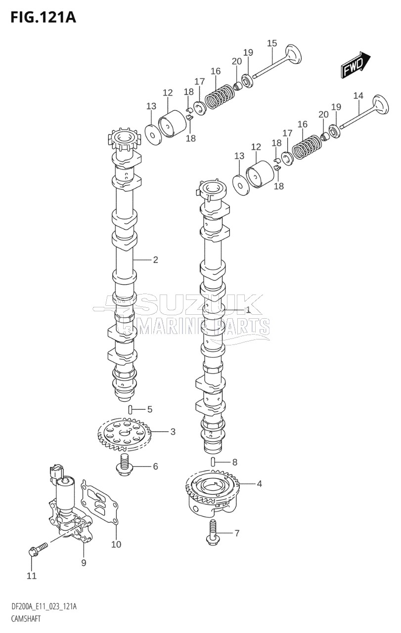 CAMSHAFT ((DF200AT,DF200AZ):(020,021))