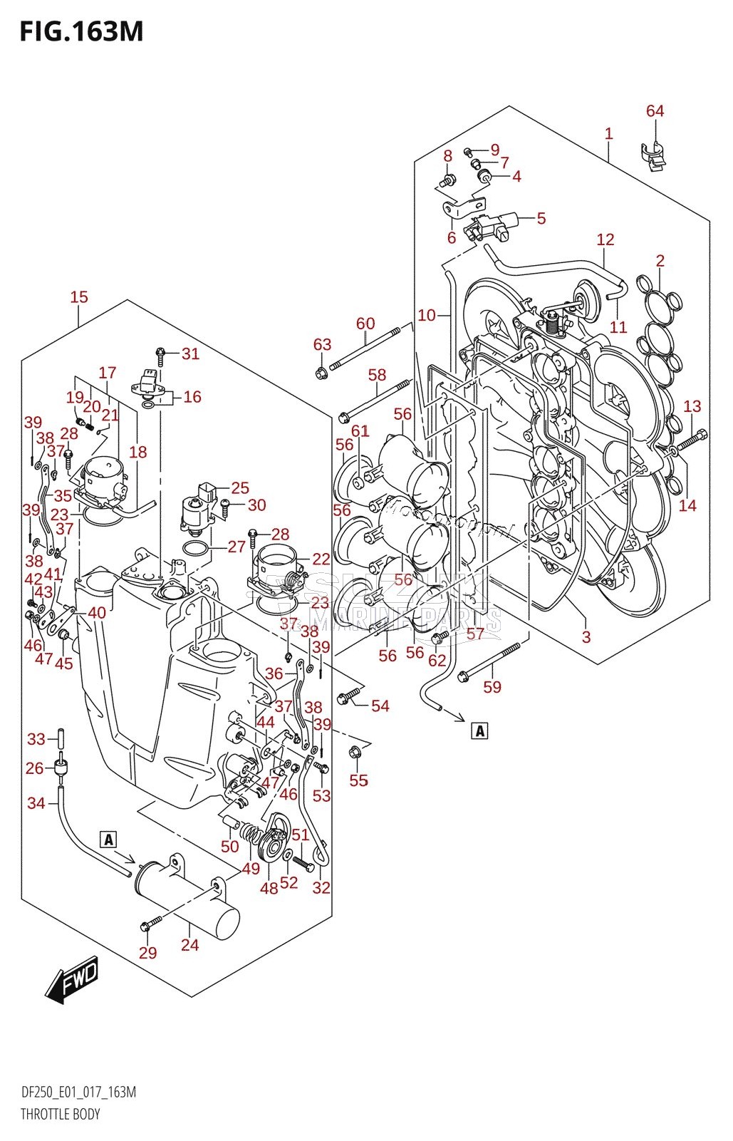 THROTTLE BODY (DF250Z:E40)