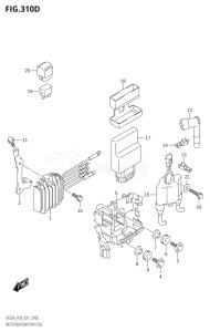 01504F-340001 (2023) 15hp E03-USA (DF15ATH) DF15A drawing RECTIFIER / IGNITION COIL ((DF9.9BT,DF9.9BTH):021)