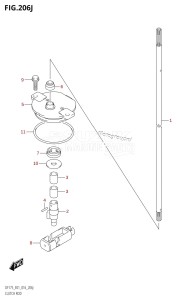 DF175ZG From 17502Z-610001 (E01 E40)  2016 drawing CLUTCH ROD (DF175T:E01)