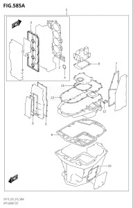 17502F-510001 (2005) 175hp E01 E40-Gen. Export 1 - Costa Rica (DF175TG) DF175TG drawing OPT:GASKET SET