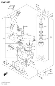 20002F-140001 (2021) 200hp E01 E40-Gen. Export 1 - Costa Rica (DF200T) DF200 drawing TRIM CYLINDER (X-TRANSOM,XX-TRANSOM)