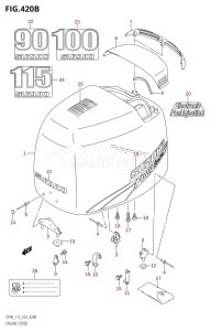 DF115T From 11501F-880001 (E03)  2008 drawing ENGINE COVER (K3,K4,K5,K6,K7,K8,K9)