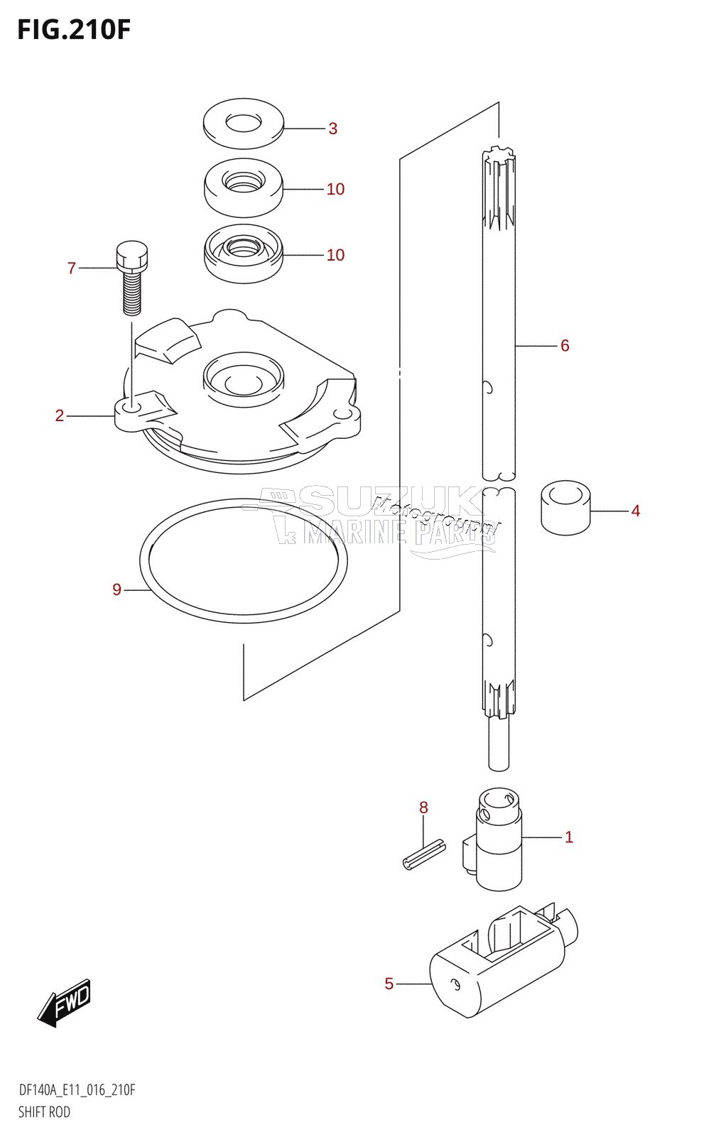 SHIFT ROD (DF140AT:E11)