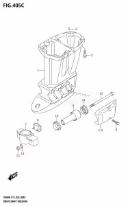 DF40A From 04005F-240001 (E34-Italy)  2022 drawing DRIVE SHAFT HOUSING (DF40AST:E34)