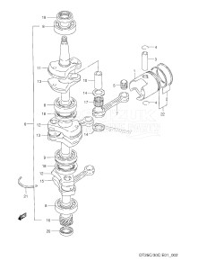 DT30C From 03003-121001 ()  1992 drawing CRANKSHAFT