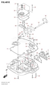 DF250Z From 25003Z-510001 (E40)  2015 drawing ENGINE HOLDER (DF225T:E01)