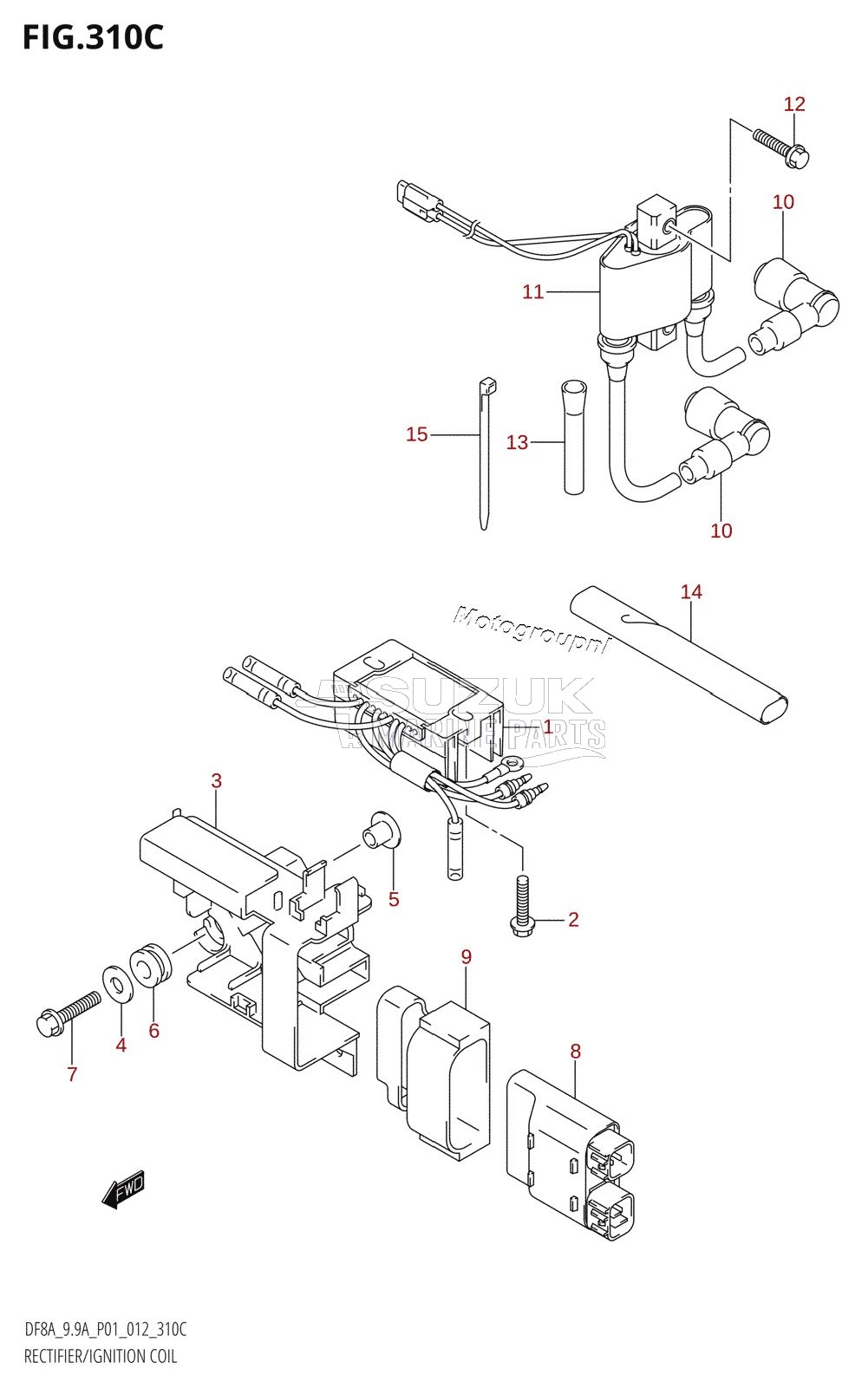 RECTIFIER /​ IGNITION COIL (DF9.9A:P01)