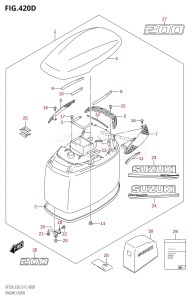 DF250 From 25003F-710001 (E03)  2017 drawing ENGINE COVER (DF200Z:E03)