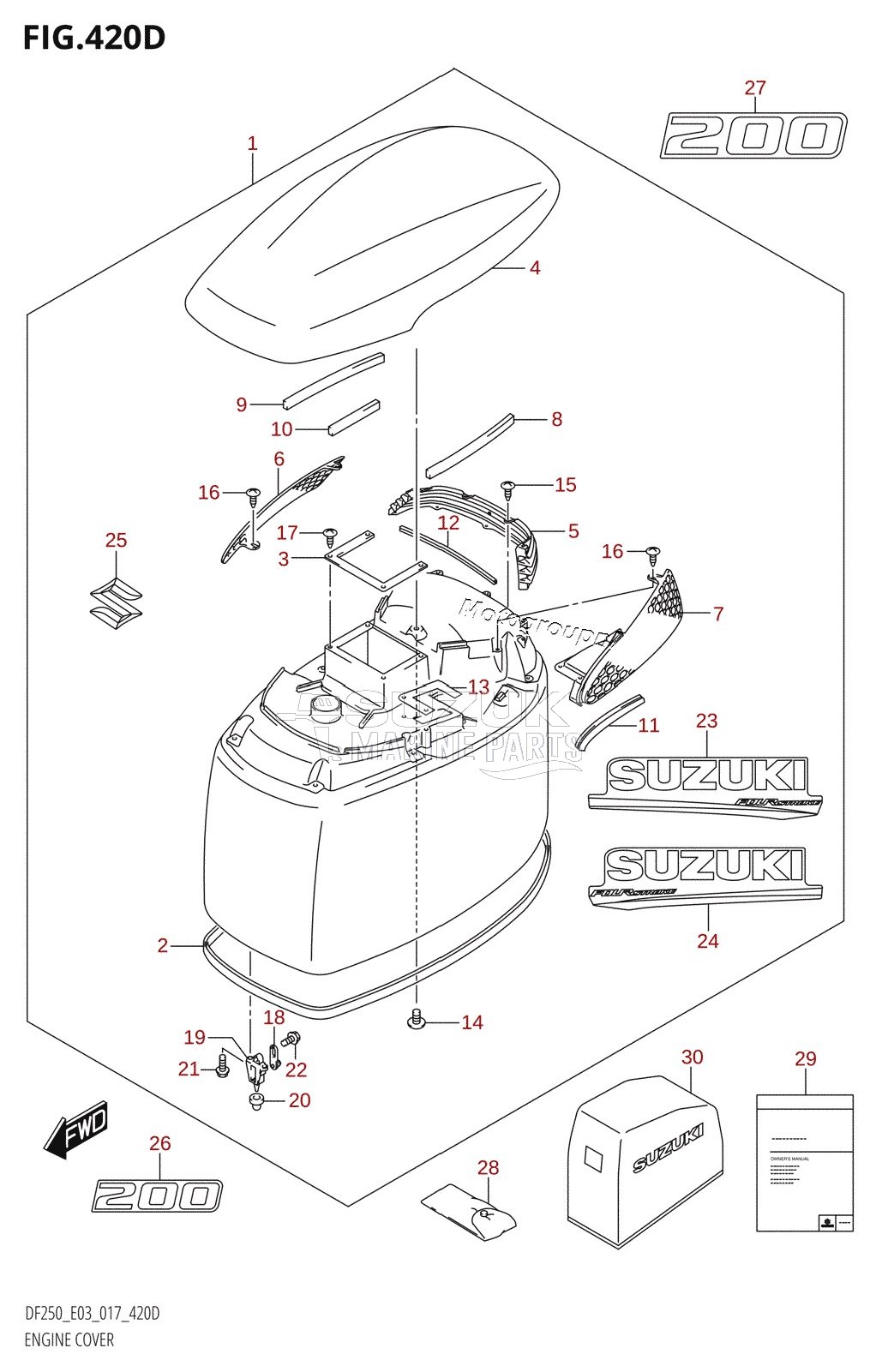 ENGINE COVER (DF200Z:E03)