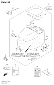 06002F-240001 (2022) 60hp E01 E40 E11-Gen. Export - Costa Rica (DF60AQH  DF60AQH  DF60AT  DF60AT  DF60ATH  DF60ATH) DF60A drawing ENGINE COVER ((DF40A,DF40AQH,DF40ATH):E01:020)