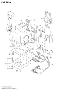 11501F-251001 (2002) 115hp E03-USA (DF115TK2) DF115T drawing OPT:REMOTE CONTROL ASSY DUAL (1)