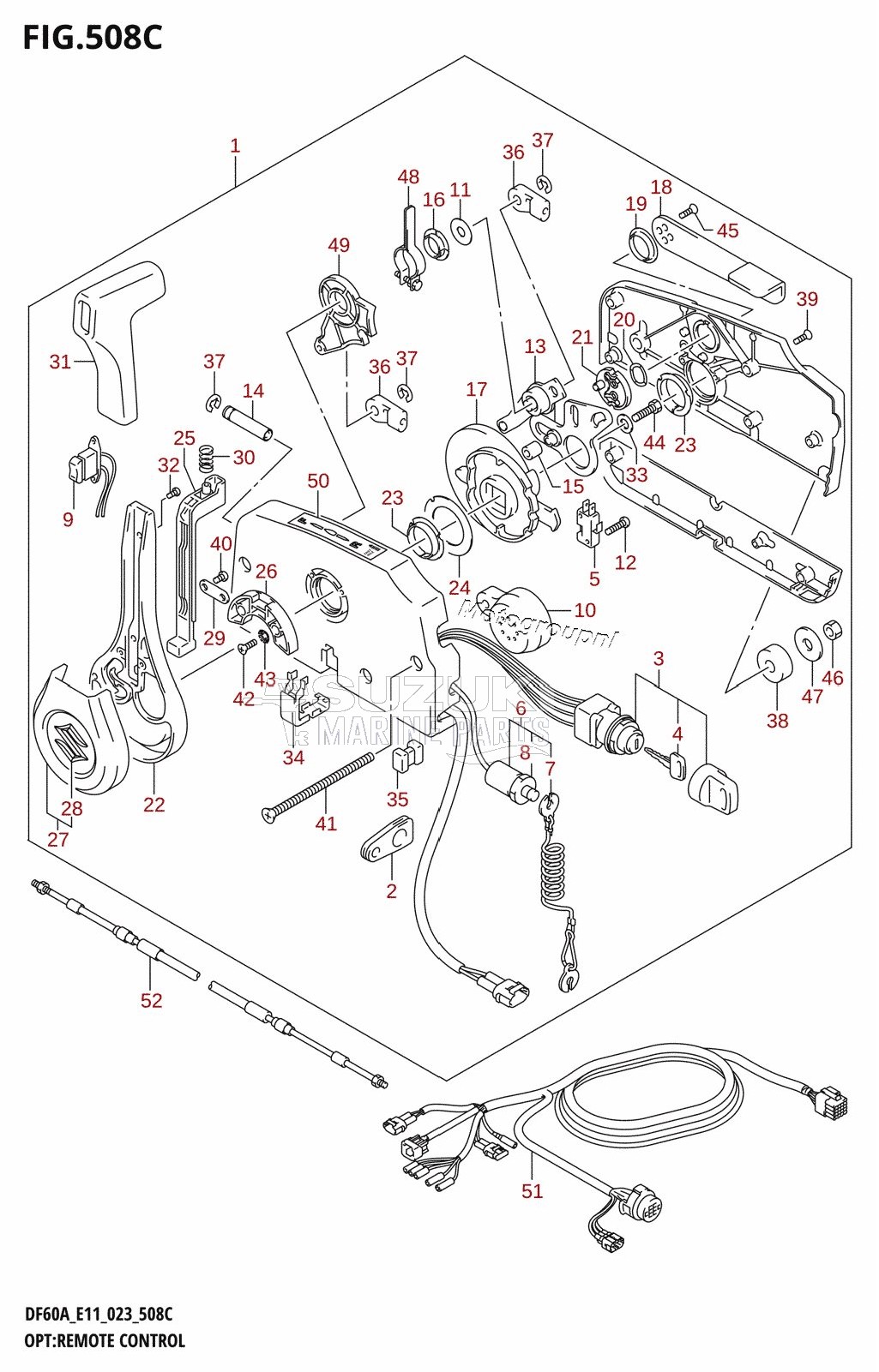 OPT:REMOTE CONTROL ((DF40A:E11,DF40AST:E34,DF50A:E11,DF60A:(E11,E40),DF60AVT:E11,DF40ASVT:E34):022)