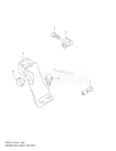 DF15 From 01501F-861001 ()  1998 drawing REMOCON CABLE HOLDER (DF9.9R /​ 9.9AR /​ 15R /​ 15AR)