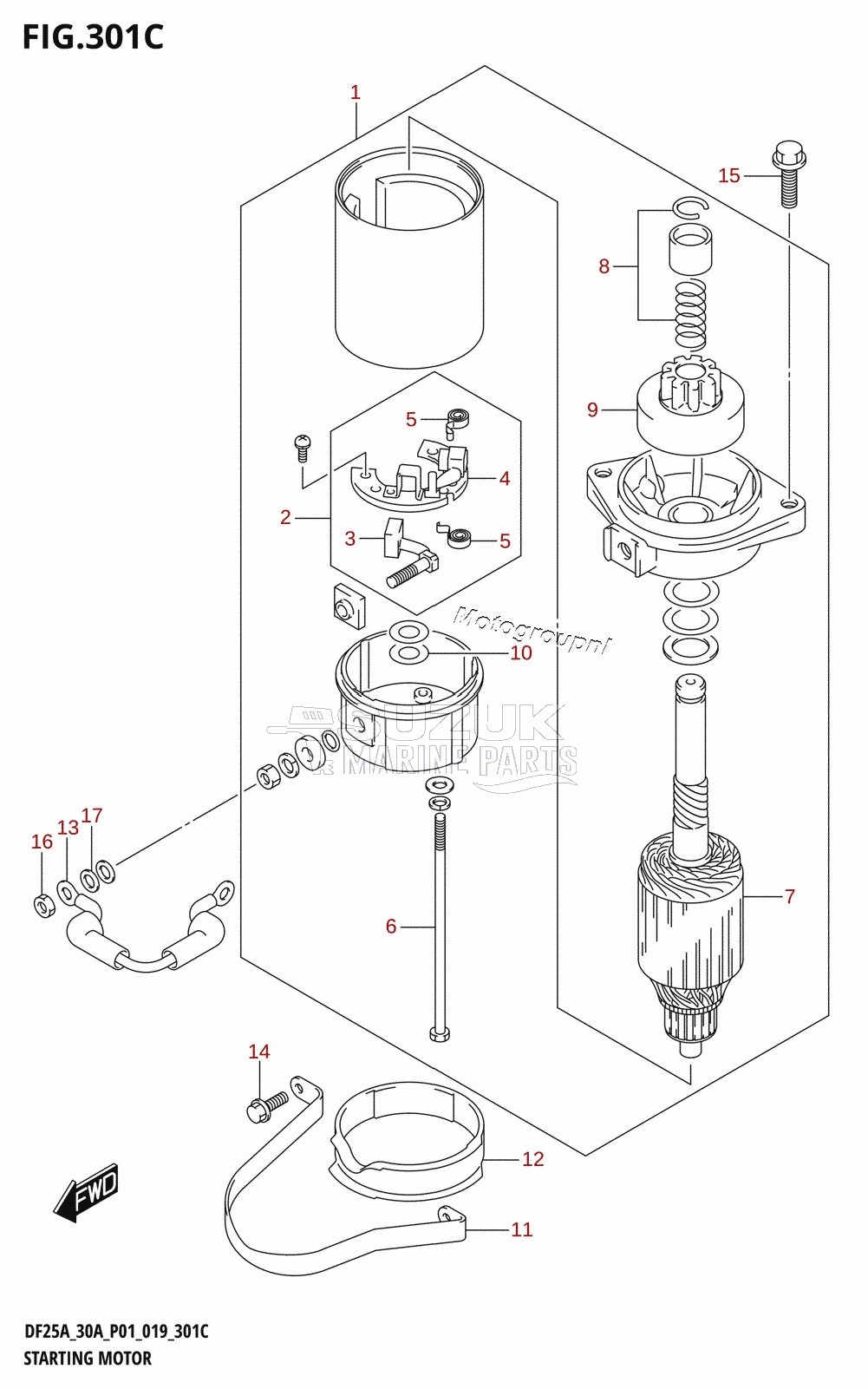 STARTING MOTOR (DF30A,DF30AR,DF30ATH,DF30AQ)