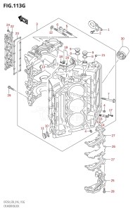 DF225T From 22503F-610001 (E03)  2016 drawing CYLINDER BLOCK (DF250ST:E03)