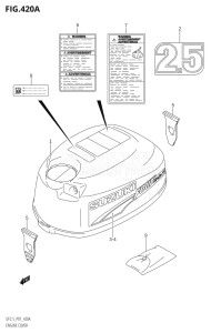 00251F-880001 (2008) 2.5hp P01-Gen. Export 1 (DF2.5K8) DF2.5 drawing ENGINE COVER