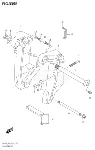 11503Z-510001 (2005) 115hp E03-USA (DF115AZ) DF115AZ drawing CLAMP BRACKET (DF140AZ:E03)