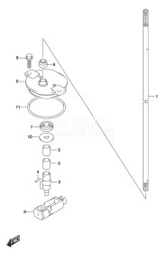 Outboard DF 150 drawing Clutch Rod (Model: TG/ZG)