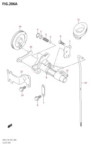 DF9.9A From 00994F-010001 (P03)  2010 drawing CLUTCH ROD (DF8A,DF9.9A)