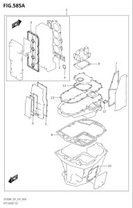 15003P-910001 (2019) 150hp E01 E40-Gen. Export 1 - Costa Rica (DF150AP) DF150AP drawing OPT:GASKET SET