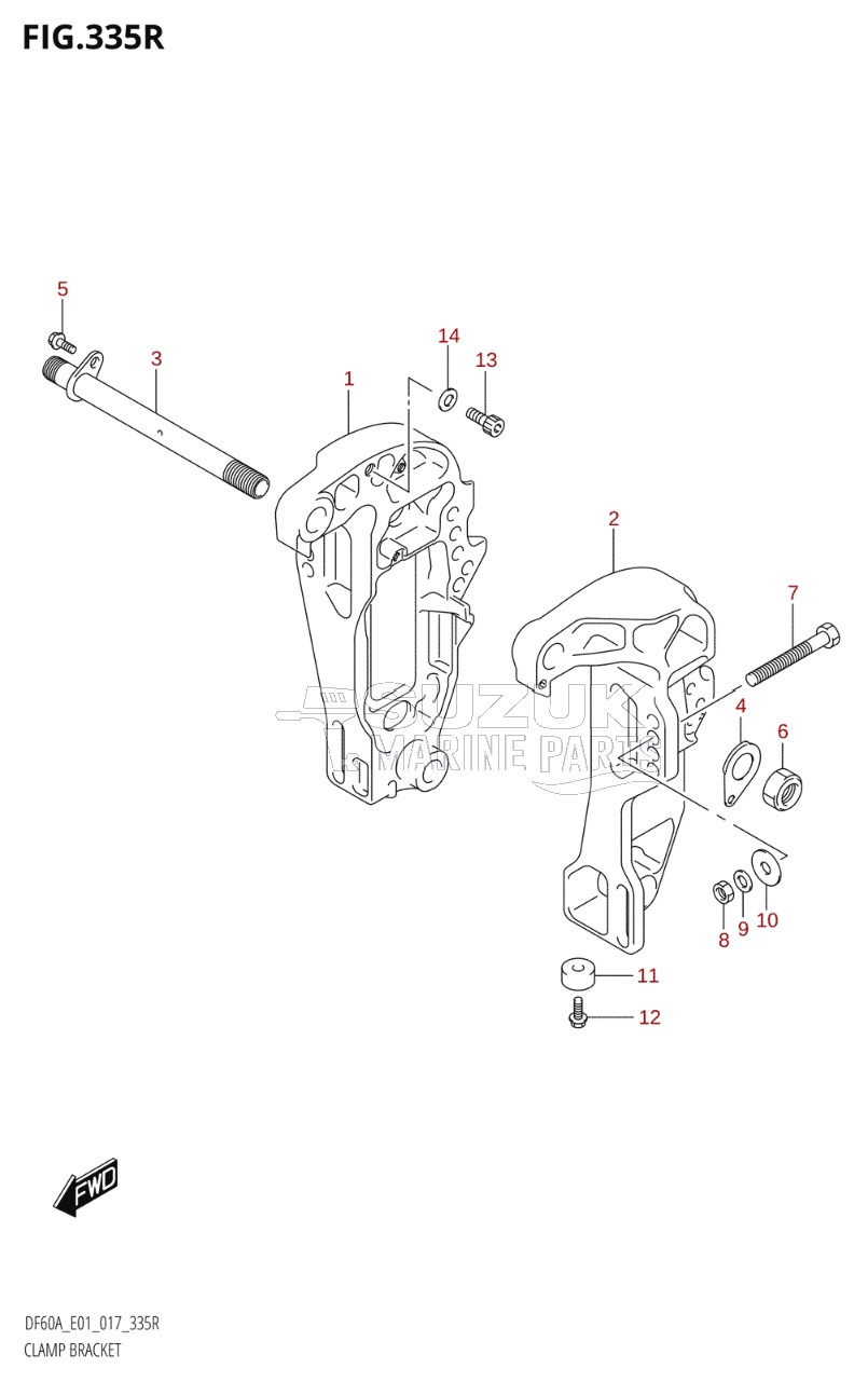 CLAMP BRACKET (DF60AVT:E01)