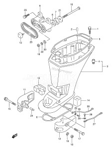 DF15 From 01501F-651001 ()  1996 drawing DRIVESHAFT HOUSING