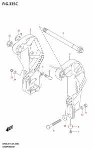 DF60A From 06003F-240001 (E11 E40)  2022 drawing CLAMP BRACKET (DF40ATH,DF50ATH)