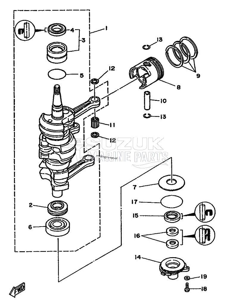 CRANKSHAFT--PISTON