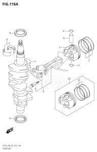 DF30A From 03003F-240001 (P01 P40)  2022 drawing CRANKSHAFT