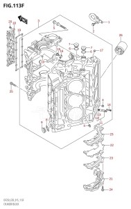 DF225T From 22503F-510001 (E03)  2015 drawing CYLINDER BLOCK (DF250Z:E03)